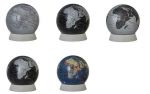 SE0965 matt silver Globe Design-globus 